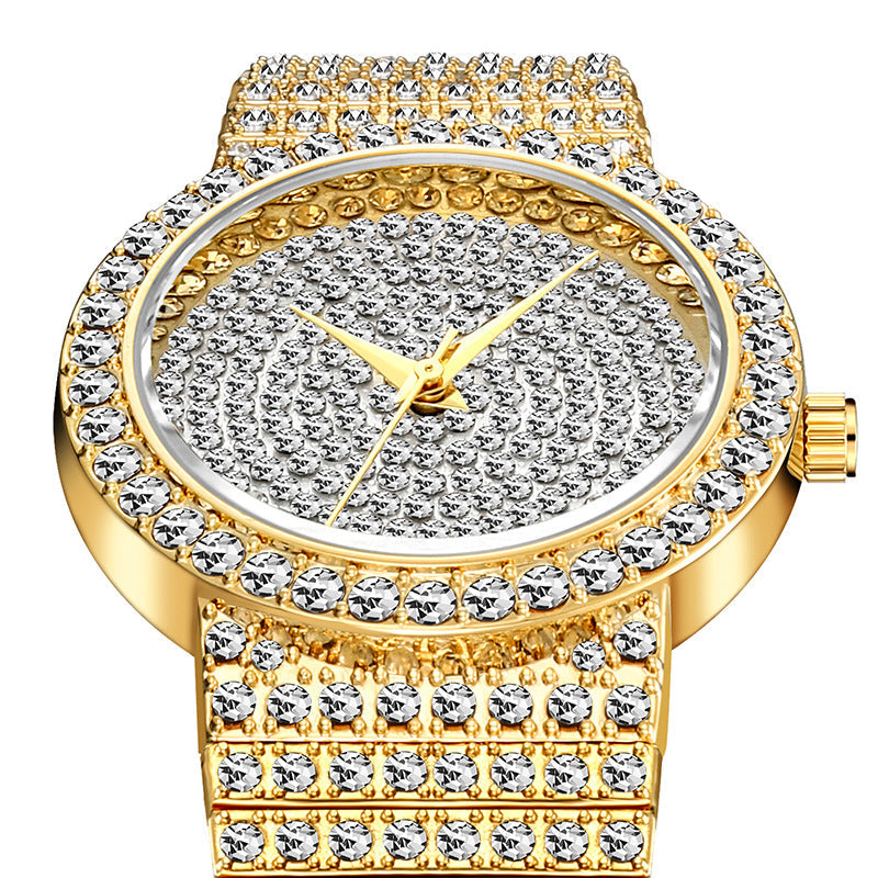 Women'S Watch Gold Korean Version Star Diamond Waterproof Quartz